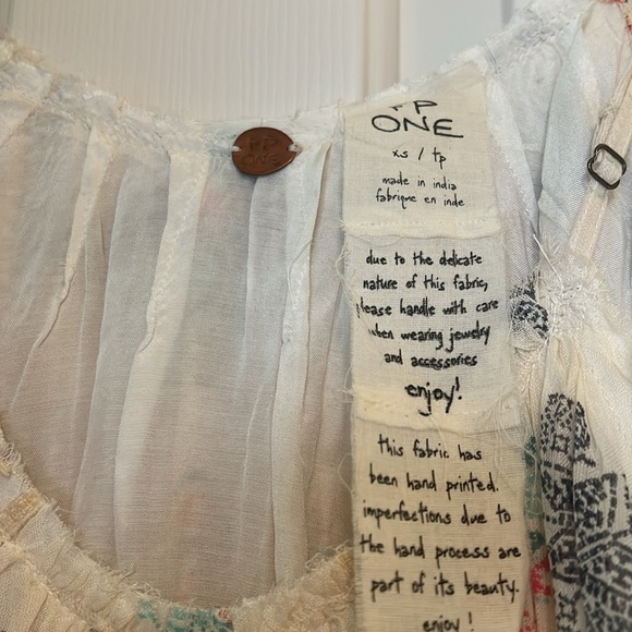 Free People One bohemian style mini dress XS EUC - Picture 4 of 5